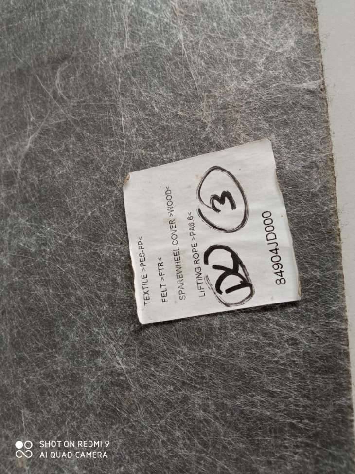 Nissan Qashqai Wykładzina Podłoga Mata Bagażnika 84904jd000 - Image 3