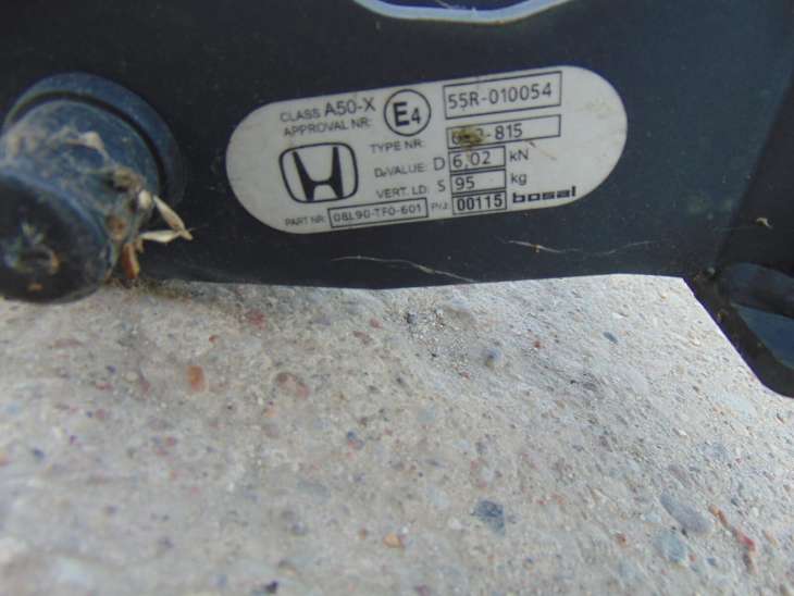 Honda Jazz III Hak Holowniczy 08l90-Tf0-601 - Image 2