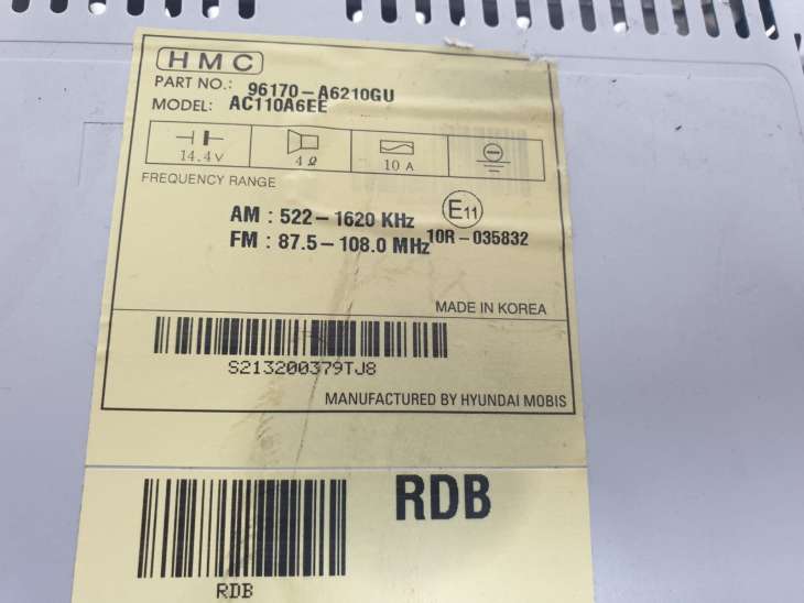 Hyundai I30 II Radio Cd Mp3 Bluetooth 96170-A6210gu - obrazek 4