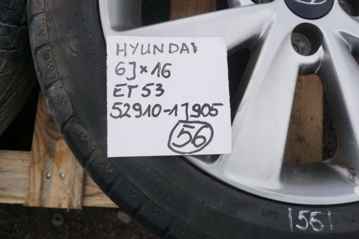 Hyundai I20 Felgi 16x6j 4x100 Et53 52910-1j905 - obrazek 2