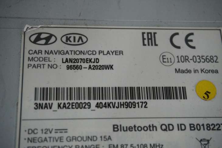 Kia Ceed II Nawigacja Gps 96560-A2020 91150-A2951 - Image 4