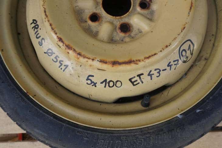 Toyota Prius Koło Dojazdowe 5x100 Et 43-47 Nr.81 - obrazek 2