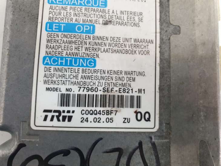 Honda Accord VII Moduł Sterownik Sensor Airbag 77960-Sef-E821-M1 - Image 4