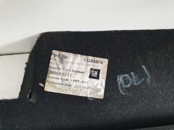 Opel Astra J 5d Hb Wykładzina Podłoga Dywan Mata Bagażnika 366065311 13288806 - obrazek 4