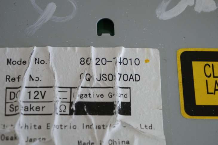 Toyota Iq Czytnik Cd 86120-74010 - obrazek 7