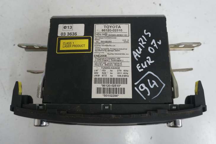 Toyota Auris 2007r Radio Cd 86120-02510 - Image 2