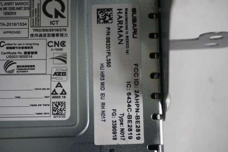 Subaru Impreza Liftback Gt Nawigacja Gps 86201fl350 Harman 2ahpn-Be2819 - Image 5