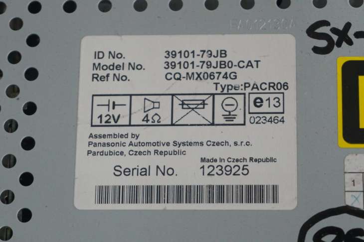 Suzuki Sx4 Radioodtwarzacz 39101-79jb - Image 3