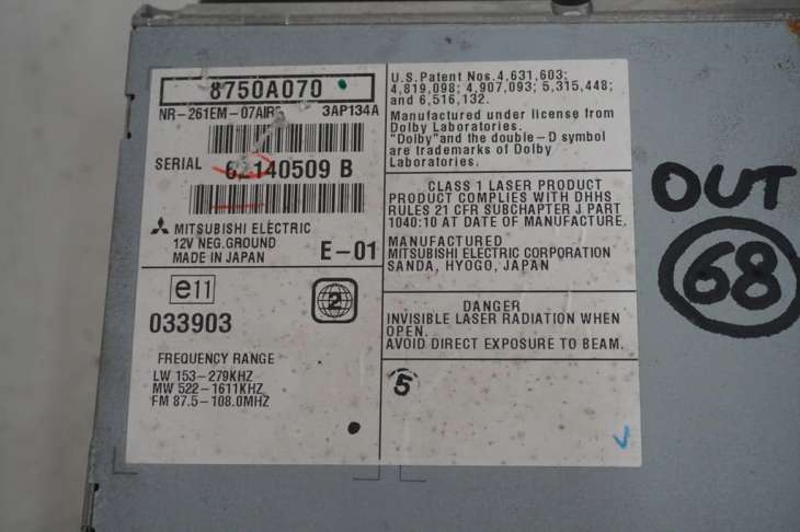 Mitsubishi Outlander II Nawigacja Gps 8750a070 - Image 3