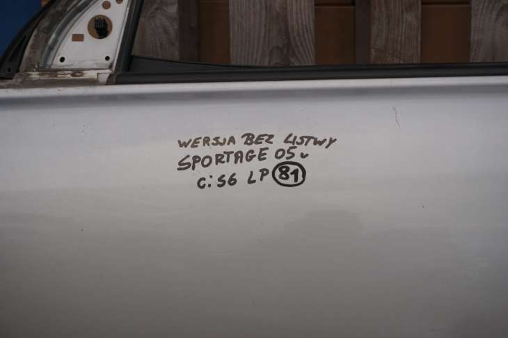 Kia Sportage II Je Drzwi Lewe Przednie Szyba S6 Srebrny Bez Listwy - Image 2