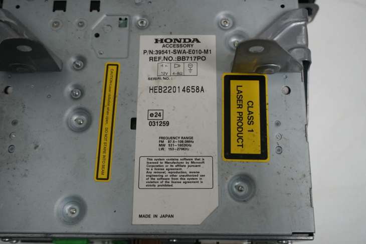 Honda Cr-V III Radio Bb717po 39541-Swa-E010-M1 - Image 4
