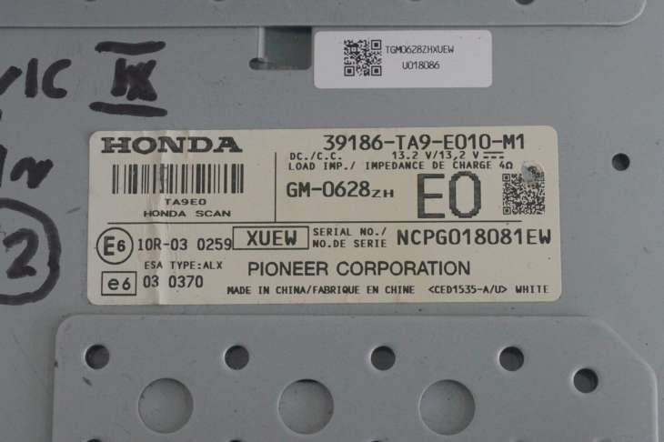 Honda CIVIc IX Wzmacniacz Audio 39186-Ta9-E010-M1 Nr12 - Image 2