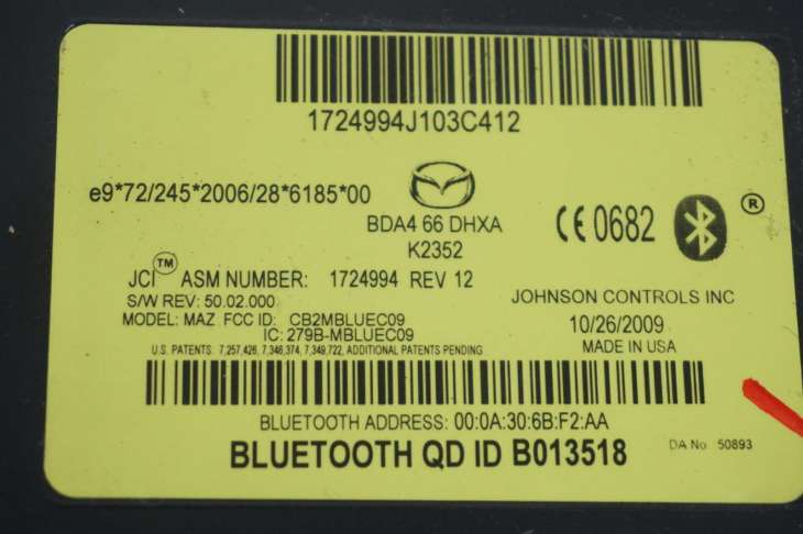 Moduł Serownik Mazda 6 II Gh Moduł Bluetooth Gdn366dhxa - Image 2
