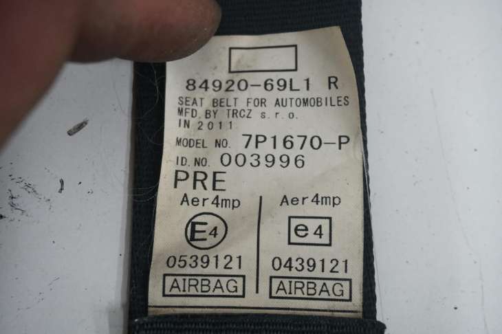 Suzuki Swift Mk7 IV Pas Bezpieczeństwa Prawy 84920-69l0 - Image 4