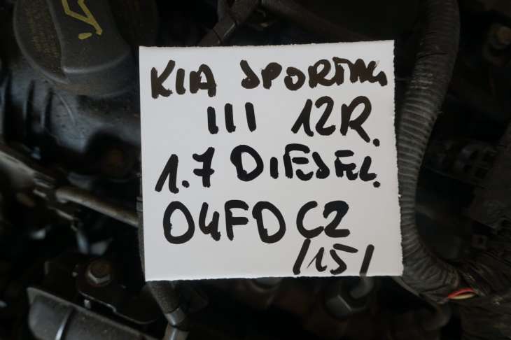 Kia Sportage III IX35 Silnik 1.7crdi D4fd D4fdcz Wtryskiwacze Z57712az00 ; 282012a850 ; 338002a800 - obrazek 2