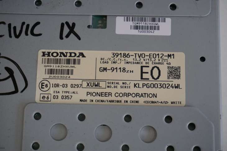 Honda CIVIc IX 2012 Rok Wzmacniacz 39186-Tv0-E012-M1 Nr.19 - Image 3