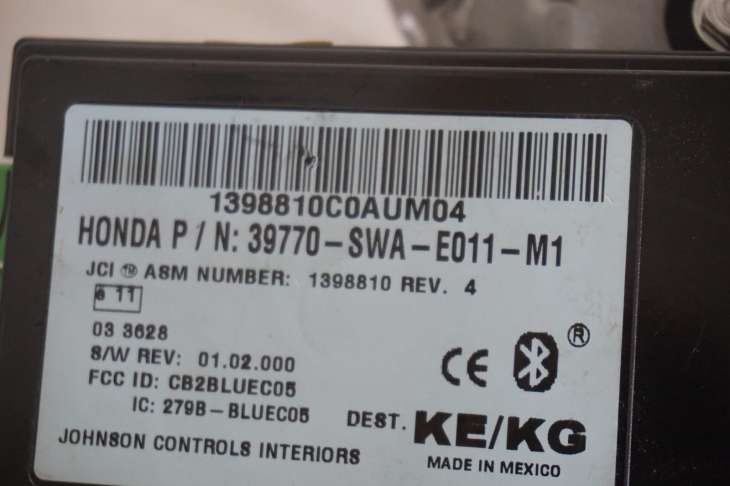 HONDA CR-V III 2007-2012R MODUŁ BLUETOOTH 39770-SWA-E011-M1 NR.22 - Image 3