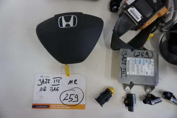 HONDA JAZZ III ZESTAW AIRBAG PODUSZKI PASY BEZPIECZENSTWA STEROWNIK 77960-tf0-E821-M3 - Image 2
