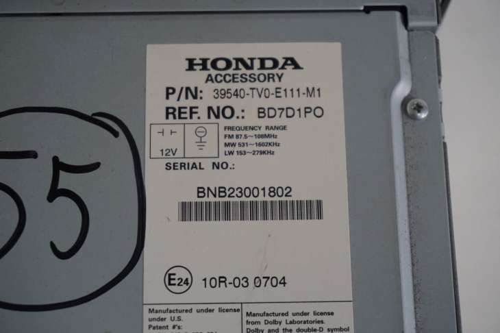 HONDA CIVIC IX 2012 ROK RADIO NAWIHACJA 39540-TV0-E111-M1 NR.55 - Image 3