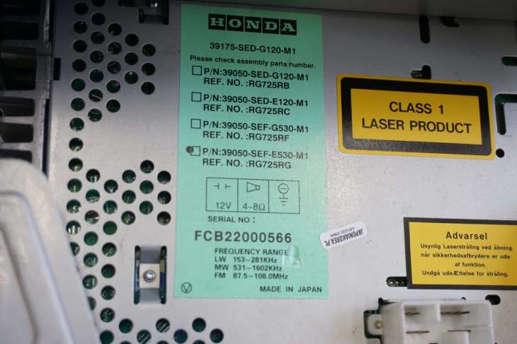 HONDA ACCORD VII RADIO PANEL KLIMATYZACJI 39050-SED-G120-M1 - Image 4