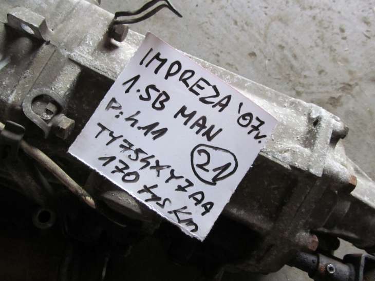 Subaru Impreza Gd 2006r Skrzynia Biegów Ty754xy7aa przełożenie 37/9 ; 4,11 - Image 4