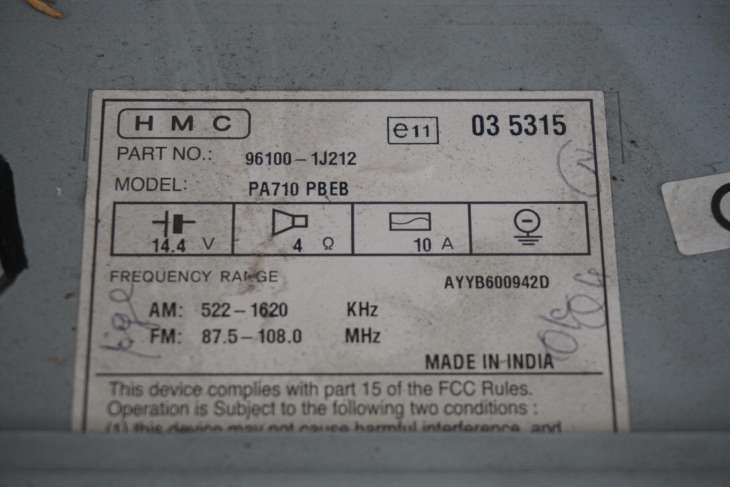 HYUNDAI i20 I RADIOODWARZACZ CD 96100-1J212 - obrazek 5
