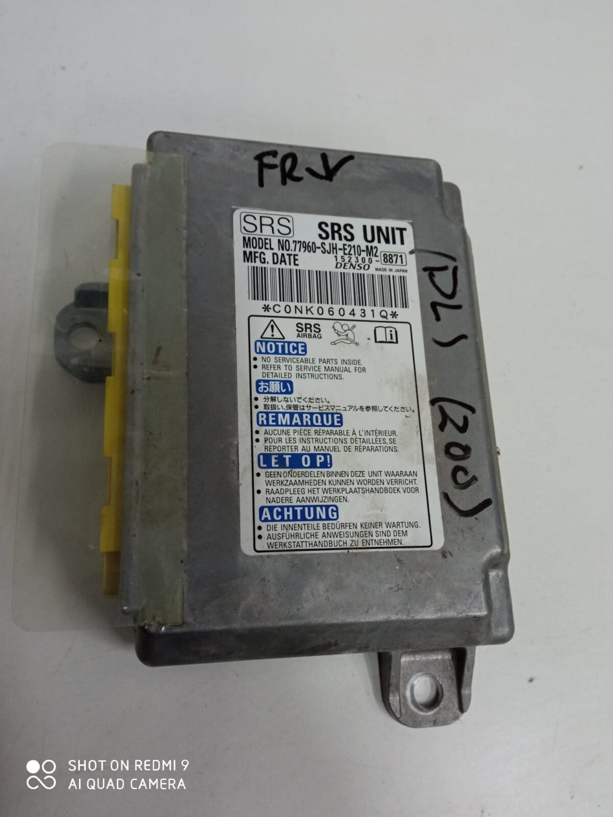 Honda Fr-V Moduł Sensor Airbag 77960-Sjh-E210-M2