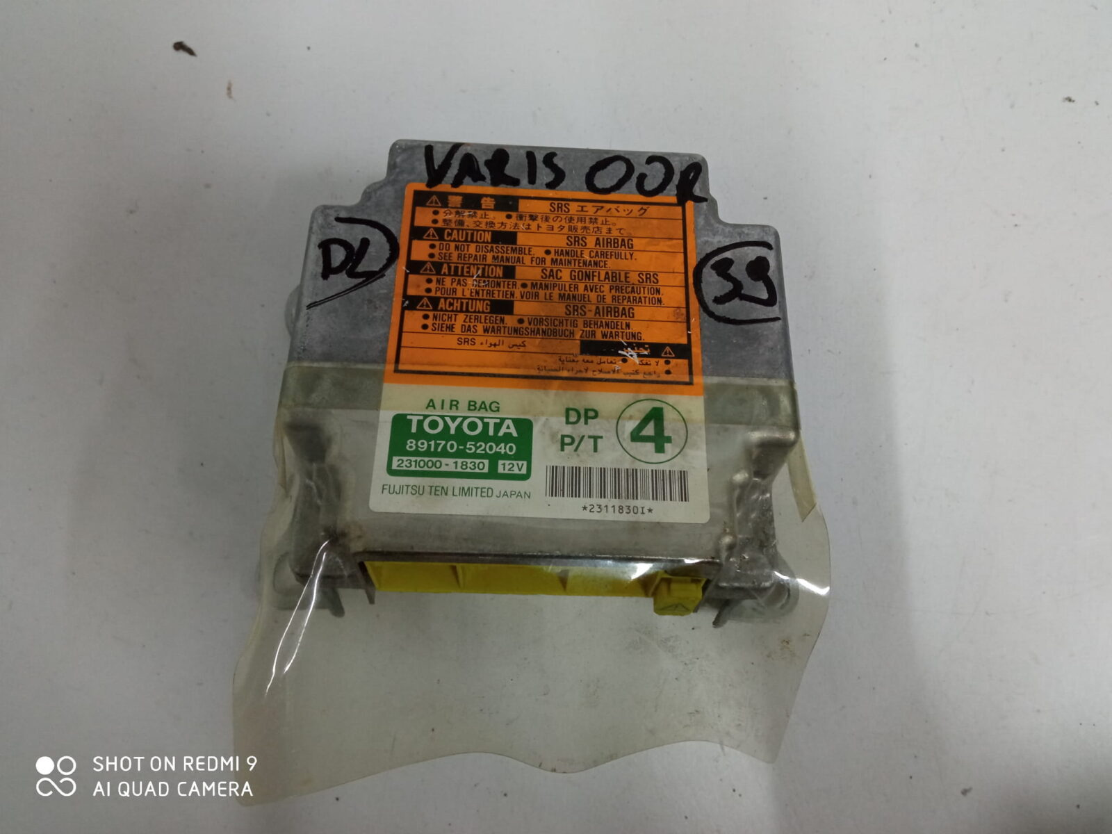 Toyota Yaris I Moduł Sterownik Airbag 89170-52040
