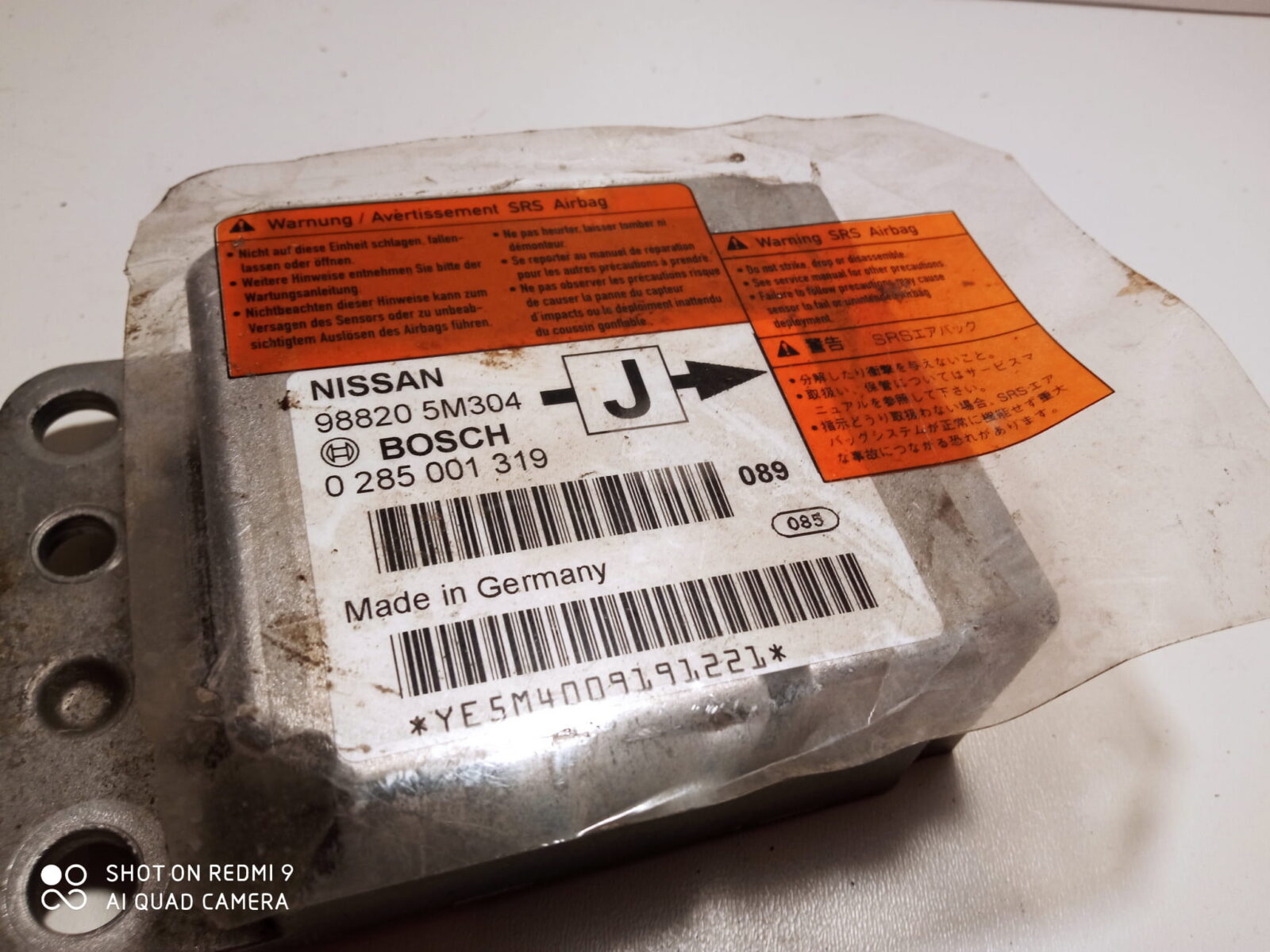 Nissan Almera N16 Sterownik Poduszek Airbag 0285001319 - obrazek 3