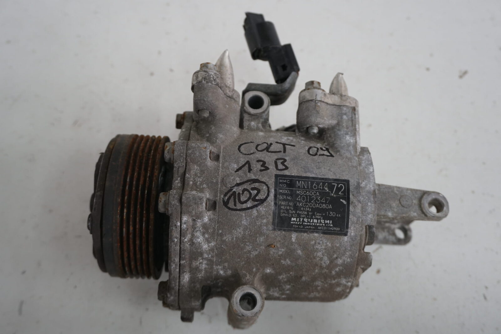 Mitsubishi Colt IV 1.3b 2009r Sprężarka Kompresor Klimatyzacji Mn164472