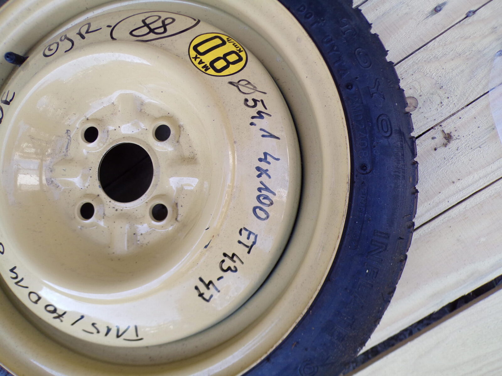 MAZDA 2 DE koło dojazdowe 14 T115/70D14 4X100 - obrazek 2