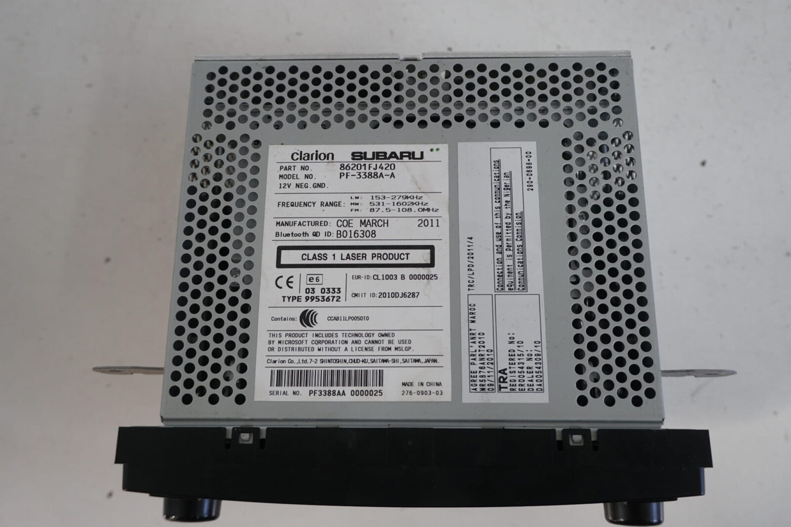 Subaru XV 2011r Radioodtwarzacz Cd/Dvd/Gps 86201fj420 - obrazek 2