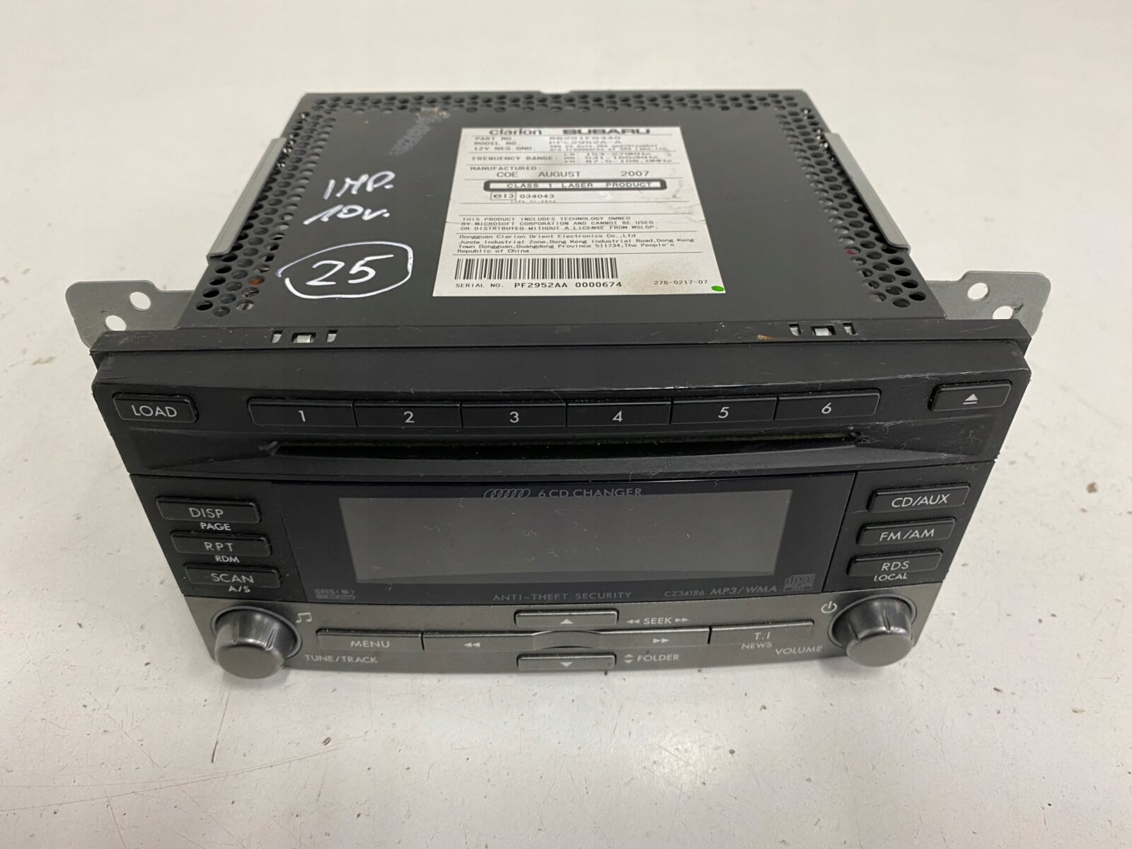 Subaru Impreza Gh 2009r Radioodtwarzacz 86201fg340