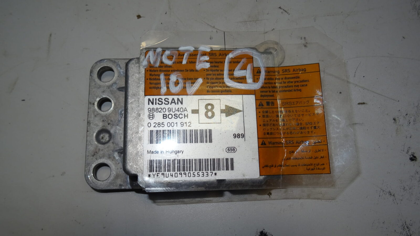 Nissan Note E11 Moduł Air Bag 98820 9u40a 0285001912