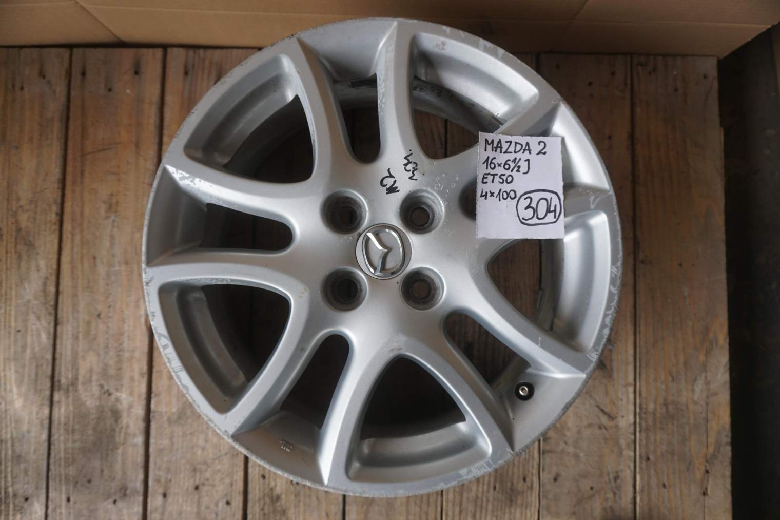 MAZDA 2 DE 2010R FELGA ALUMNIOWA 16x6,5J ET50 4x100 9965B46560