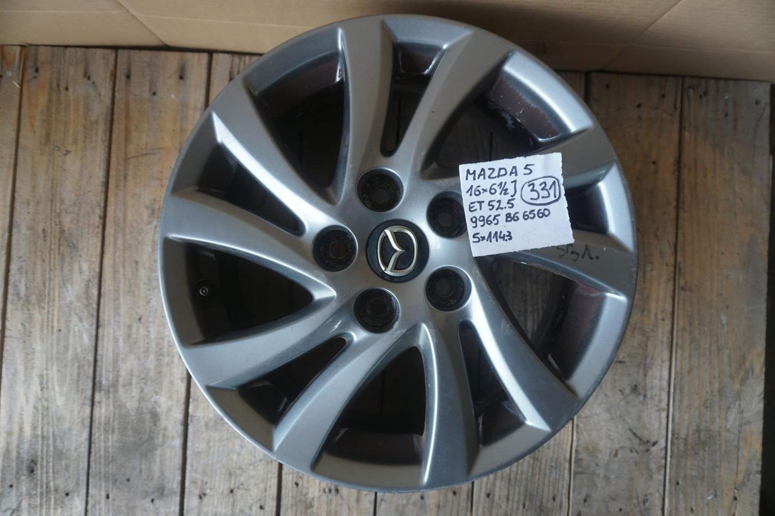 MAZDA FELGA ALUMNIOWA 16x6,5J ET52,5 5X114,3 9965B66560