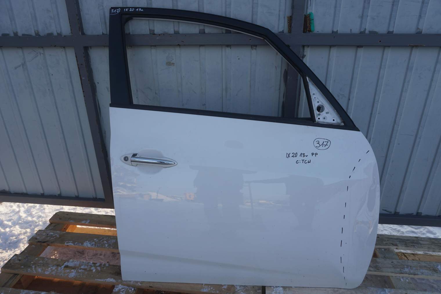 HYUNDAI iX20 2010-2019r  DRZWI PRAWY PRZÓD 760041P000 KOLOR TCW - CREAMY WHITE